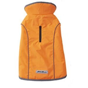 Eddie Bauer, Orcas Dog Windbreaker Vest/Jacket, Orange (M)